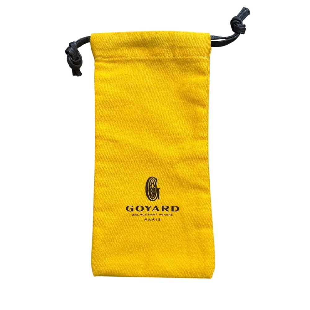 Goyard Paris Yellow Dust Bag Drawstring Sunglass Accessory Pouch Luxury 7x3.5